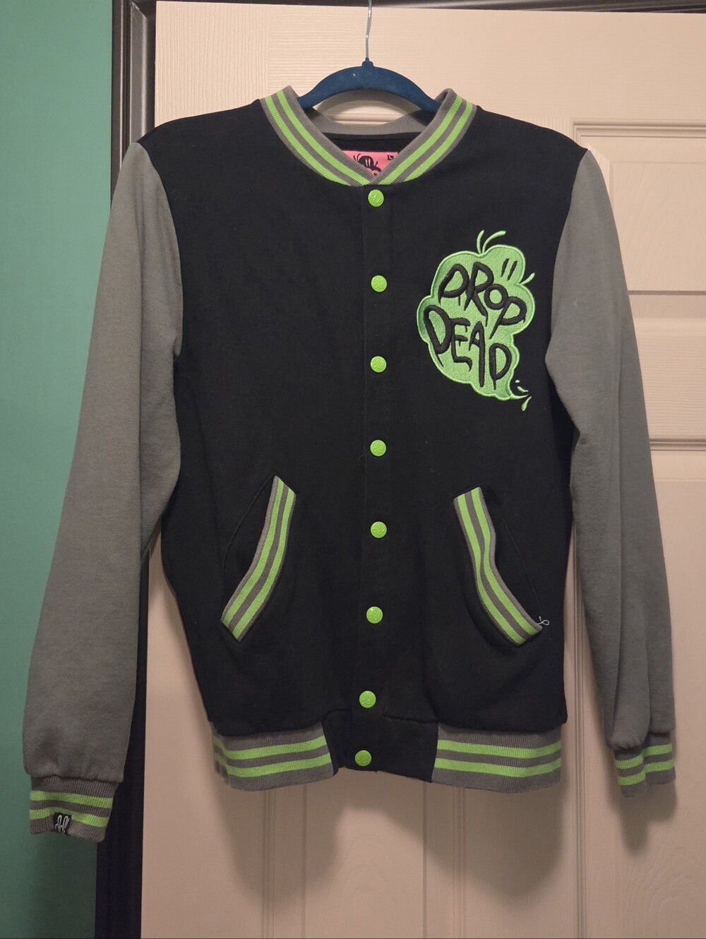 Iheartdropdead Drop Dead Clothing Small Rare Kitty Brains Varsity Jacket